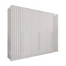 Guarda-roupa 6 Portas 1 Gaveta Anápolis Ripado 100% Mdf - 2
