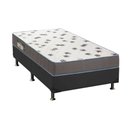 Ver imagem 1 de Cama Box Solteiro: Colchão Espuma Ortobom D33 Light Saúde + Base CRC Suede Cinza(88x188)