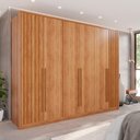 Ver imagem 1 de Guarda-roupa 6 Portas 1 Gaveta Anápolis Ripado 100% Mdf