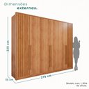 Ver imagem 3 de Guarda-roupa 6 Portas 1 Gaveta Anápolis Ripado 100% Mdf