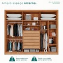 Ver imagem 4 de Guarda-roupa 6 Portas 1 Gaveta Anápolis Ripado 100% Mdf