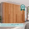 Guarda-roupa 6 Portas 1 Gaveta Anápolis Ripado 100% Mdf - 8