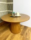 Ver imagem 2 de Mesa Cone de Centro para Sala de Estar Tampo 60 cm MDF Freijó e Base em Madeira Natural Freijó - Mar
