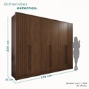 Ver imagem 3 de Guarda-roupa 6 Portas 1 Gaveta Anápolis Ripado 100% Mdf