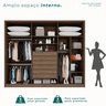 Guarda-roupa 6 Portas 1 Gaveta Anápolis Ripado 100% Mdf - 4