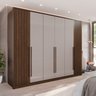 Guarda-roupa 6 Portas 1 Gaveta Anápolis Ripado 100% Mdf - 1
