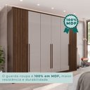 Ver imagem 7 de Guarda-roupa 6 Portas 1 Gaveta Anápolis Ripado 100% Mdf