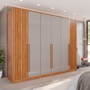 Ver imagem 1 de Guarda-roupa 6 Portas 1 Gaveta Anápolis Ripado 100% Mdf