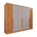Ver imagem 2 de Guarda-roupa 6 Portas 1 Gaveta Anápolis Ripado 100% Mdf