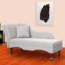 Ver imagem 3 de Divã Recamier Olivia Linho 150cm Lado Esquerdo