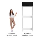 Ver imagem 7 de Porta Geladeira Armário de Cozinha 1 Porta Basculante Branco/Preto Agata Madesa