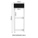 Ver imagem 3 de Porta Geladeira Armário de Cozinha 1 Porta Basculante Branco/Preto Agata Madesa