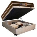 Ver imagem 7 de Cama Box Baú Casal Suede + Colchão Molas Ensacadas Texas Prime Colchões 138x188x67cm Cor:bege