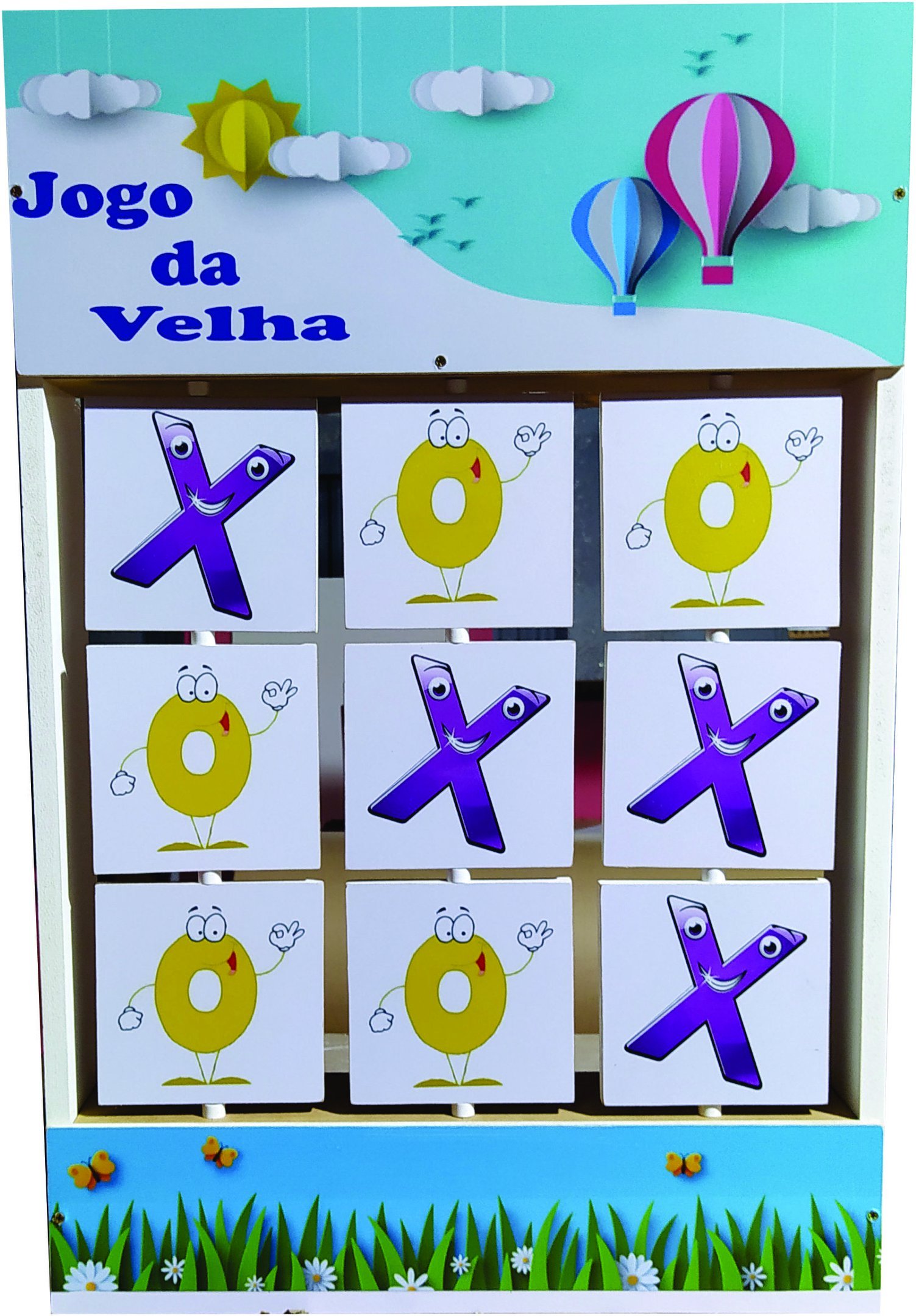 Jogo Da Velha Brinquedo Infantil Educacional em MDF - Números