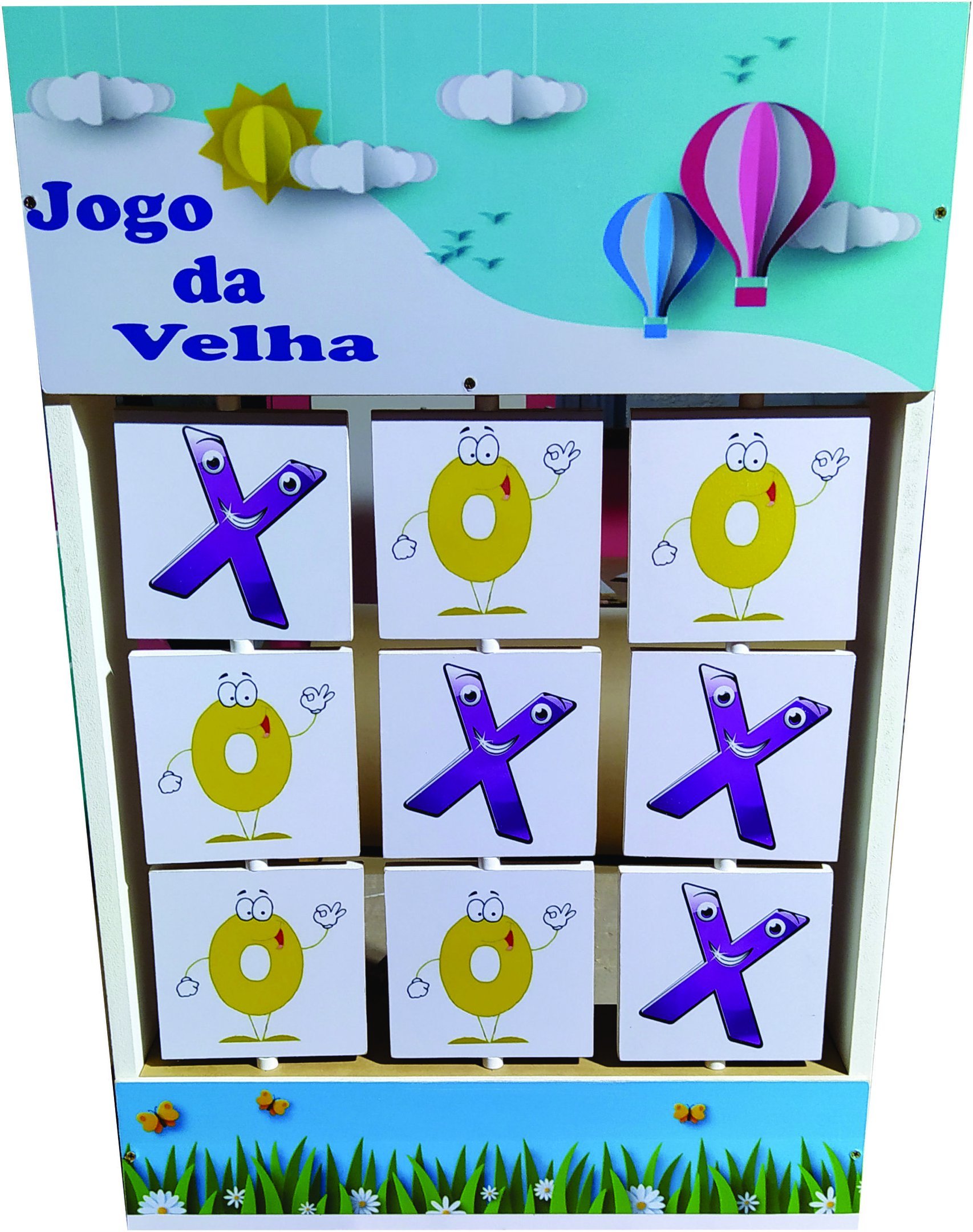 Jogo Da Velha Brinquedo Infantil E Decorativo De Madeira