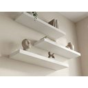 Ver imagem 3 de Kit 3 Prateleiras Branca Mdp 60x20 + 40x20 + 80x20 com Suporte