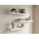 Ver imagem 2 de Kit 3 Prateleiras Branca Mdp 60x20 + 40x20 + 80x20 com Suporte