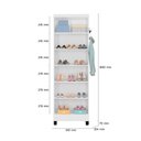 Ver imagem 4 de Conjunto de Armários Multiuso Contemporâneo 6 Prateleiras 6 Nichos MDF-MDP Branco Qmovi