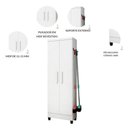 Ver imagem 6 de Conjunto de Armários Multiuso Contemporâneo 6 Prateleiras 6 Nichos MDF-MDP Branco Qmovi