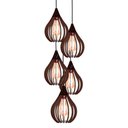 Ver imagem 1 de Luminária Teto Lustre Pendente Balcão Cozinha Sala 5 Chile Cor:chocolate
