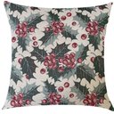 Ver imagem 1 de Capa de Almofada Jacquard Luxo Natalina Cerejinhas 45x45cm
