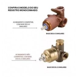 Acabamento para Registro Monocomando Base Deca Diamante Pret - 3