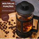 Ver imagem 6 de Cafeteira Prensa Francesa Grande Café Leite Cremoso 950ml