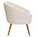 Ver imagem 7 de Poltrona Sala de Estar Mona Pés Palito Castanho Bouclé Off White - Nexta Casa