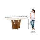 Ver imagem 2 de Mesa para Cozinha Vértice SC36 + Tampo Madeirado Reto 160x90cm Nature/Off White - Henn