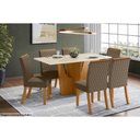 Ver imagem 3 de Mesa para Cozinha Vértice SC36 + Tampo Madeirado Reto 160x90cm Nature/Off White - Henn