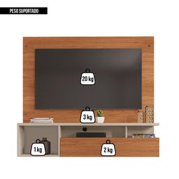 Painel para Tv até 55 Polegadas Marrom Black Caemmun - 9