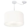 Lustre Pendente Cilíndrico Com Desvio de Centro Vivare Md-4168 Cúpula em Tecido 60x30cm - Bivolt - B - 1