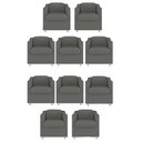 Ver imagem 1 de Kit 10 Poltronas Decorativa Tilla Suede Cinza - Twdecora