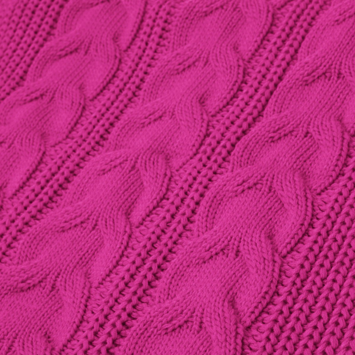 Peseira de tricot cama Queen 60 x 220cm tressage Rosa Pink - 3