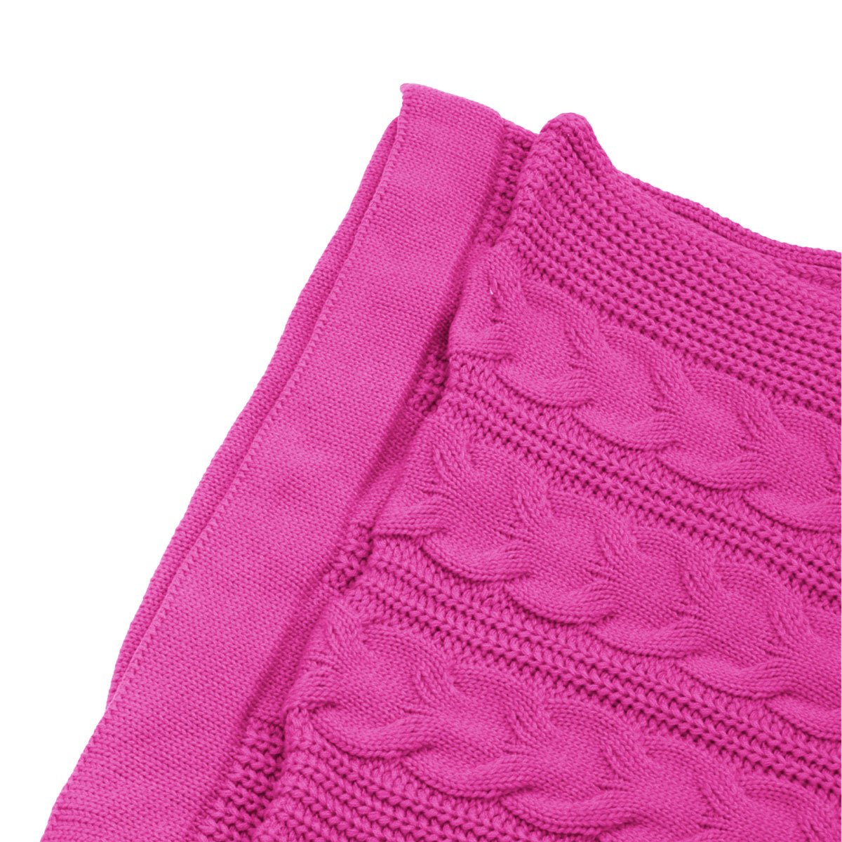 Peseira de tricot cama Queen 60 x 220cm tressage Rosa Pink - 4