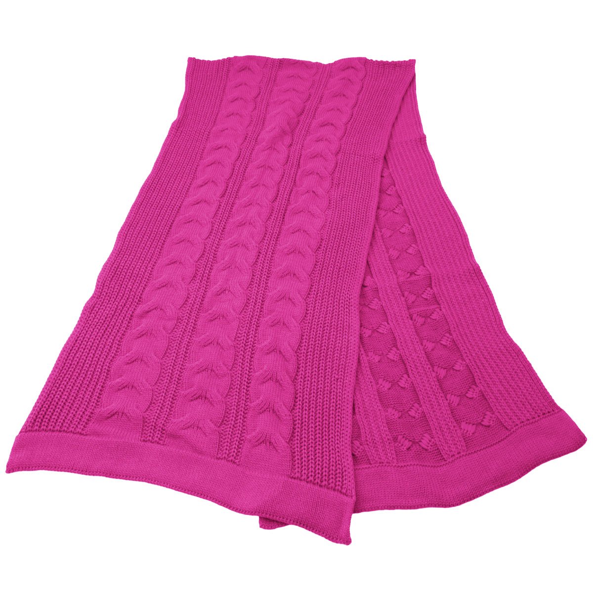 Peseira de tricot cama Queen 60 x 220cm tressage Rosa Pink - 2