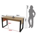 Ver imagem 3 de Escrivaninha Mesa para Escritório ME4200 136cm Amêndoa e Preto Marrom