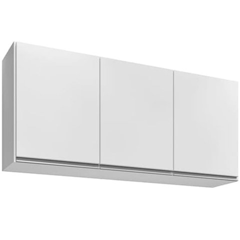 Armário Aéreo para Cozinha 3 Portas 120cm Vicent M05 Branco - Inoviza