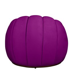 Poltrona Decorativa Concha Base Arco Giratória Veludo Cor:roxo - 4