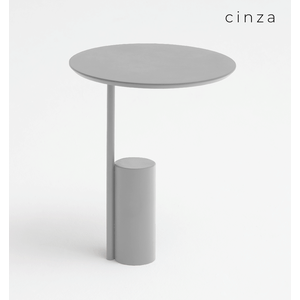 Mesa de Apoio Pistão - Tampo Laca - Base Aço Carbono - Altura 50cm