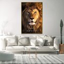 Ver imagem 3 de Quadro Decorativo Vertical Leão da Tribo de Judá Com Moldura e Sem Vidro 90x140