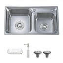 Ver imagem 1 de Pia Dupla de Cozinha Inox 68x39x20 Belcca Pcd201-01