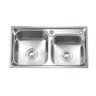 Pia Dupla de Cozinha Inox 68x39x20 Belcca Pcd201-01 - 2