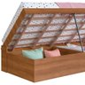 Cama Solteiro Articulável com Baú Nogal Hezo Jm Móveis - 3
