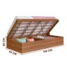 Cama Solteiro Articulável com Baú Nogal Hezo Jm Móveis - 4