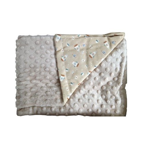 Cobertor Bebê Menino Fleece 3d Fun Be Brave Marrom - Hug