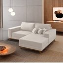 Ver imagem 1 de Sofá Cronos 185cm Chaise Lado Direito Meu Sofá Online A302 Linho Branco