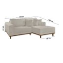Ver imagem 7 de Sofá Cronos 185cm Chaise Lado Direito Meu Sofá Online A302 Linho Branco