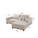 Ver imagem 7 de Sofá Cronos 185cm Chaise Lado Direito Meu Sofá Online A302 Linho Branco