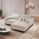 Ver imagem 1 de Sofá Cronos 185cm Chaise Lado Direito Meu Sofá Online A302 Linho Branco